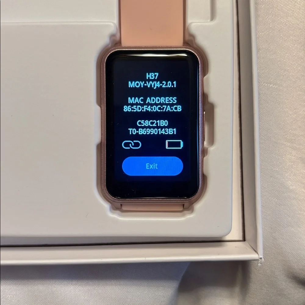 Smartwatch pink band. Fitness tracker